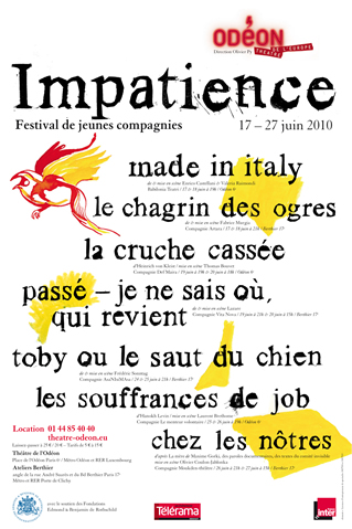 Festival Impatience, 2e édition à l’Odéon // 17-27.06.10